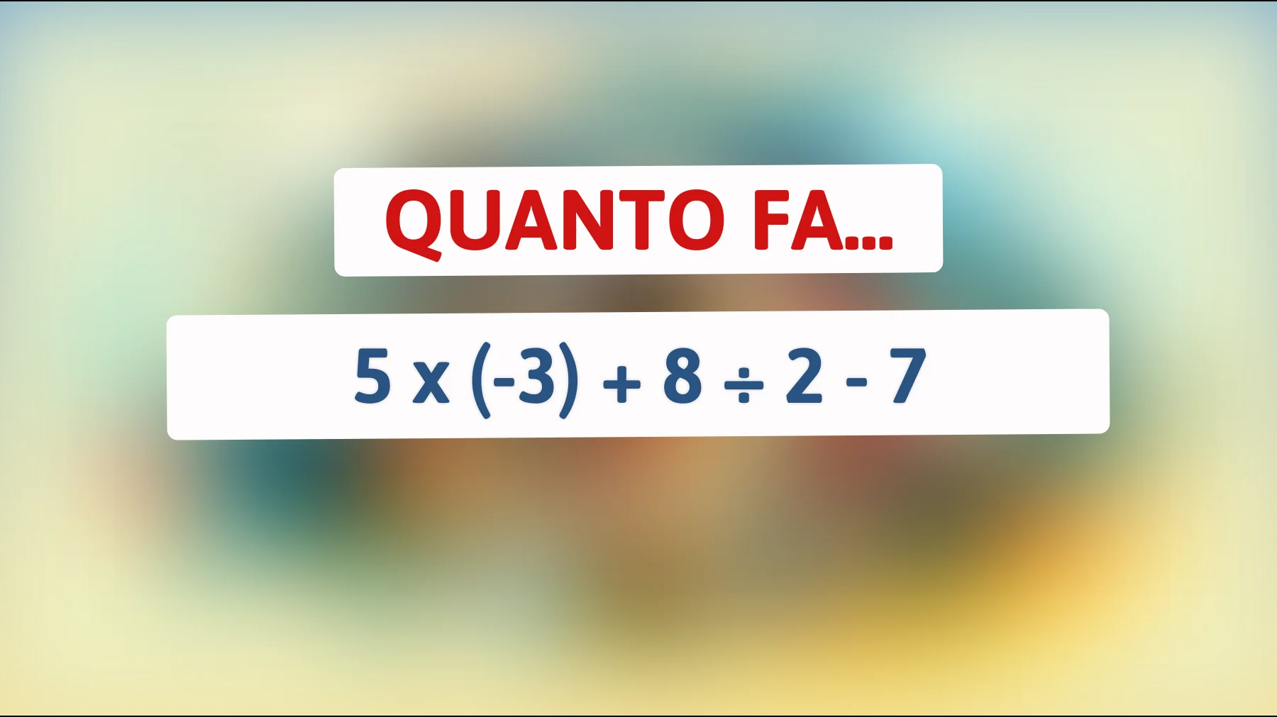 "Sfida il tuo cervello: pochi geni riescono a risolvere questo semplice calcolo matematico!""