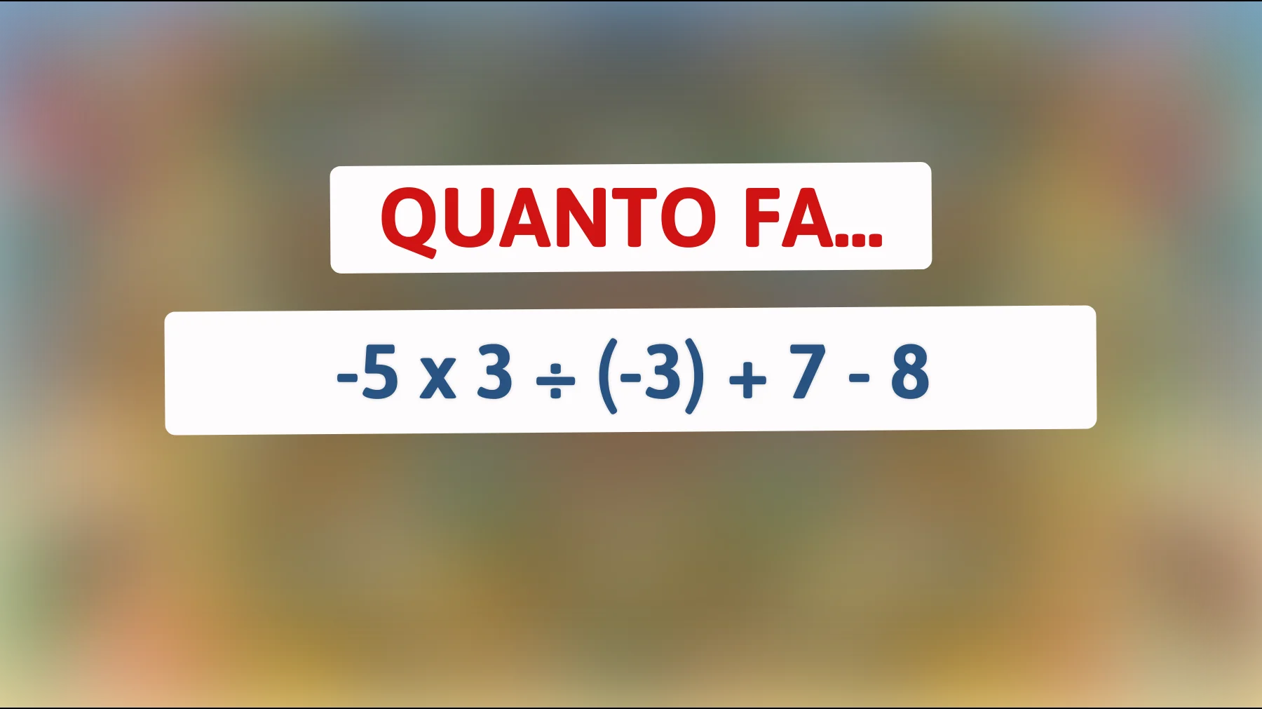 La sfida impossibile: solo una mente geniale può risolvere questo enigma matematico! Riuscirai a trovare il risultato nascosto?"