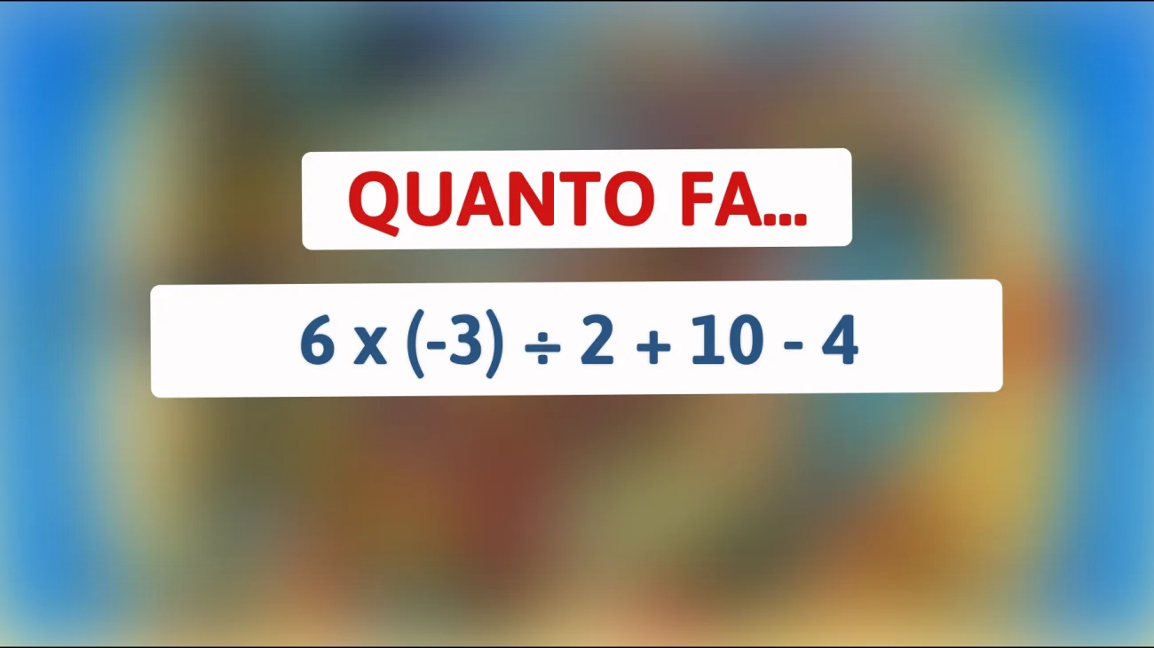 Scopri se sei un genio della matematica risolvendo questo indovinello: solo i più intelligenti ci riescono!"