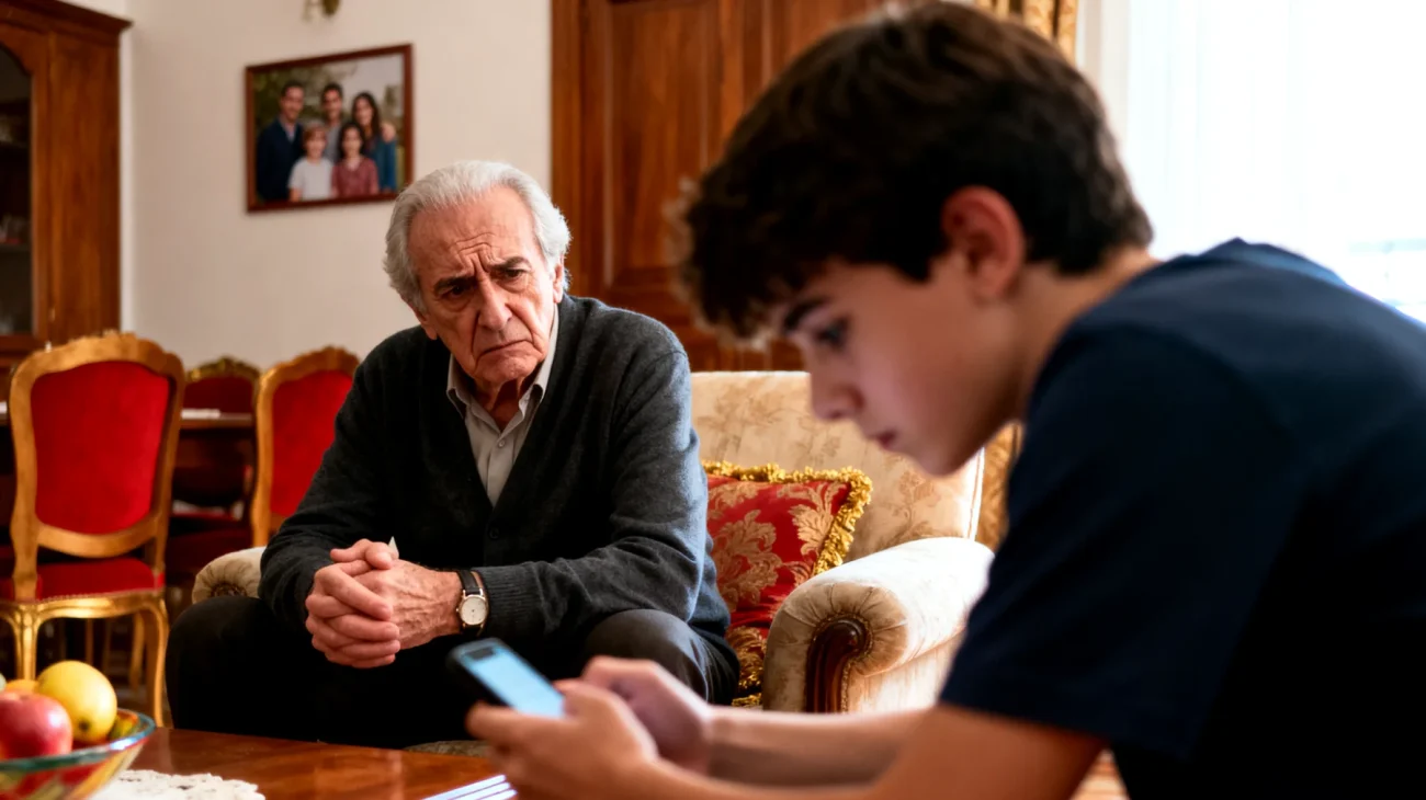 Il nonno è preoccupato perché il nipote adolescente passa ore sui social media condividendo contenuti personali, interagendo con sconosciuti e mostrando comportamenti a rischio online, ma non sa come affrontare l'argomento senza creare conflitto o sembrare obsoleto"
